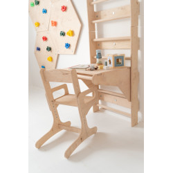 Chaise enfant réglable Montessori en bois naturel — photo 2