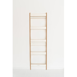 Étagère murale Montessori en bois pour livres d'enfants - Blanc et naturel — photo 4