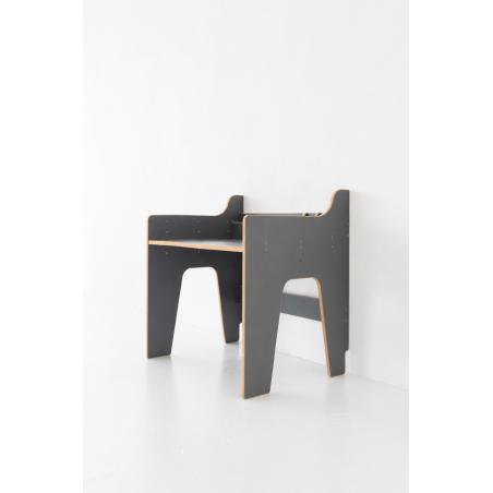 Bureau enfant Montessori réglable en bois - Gris