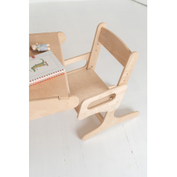 Chaise enfant réglable Montessori en bois naturel — photo 4