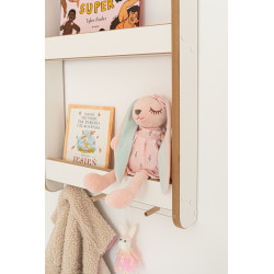 Étagère murale livres Montessori enfant en bois - Blanche et naturelle — photo 4