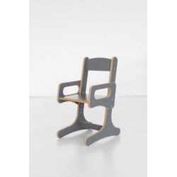 Bureau enfant Montessori réglable en bois - Gris — photo 4