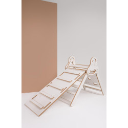 Échelle Pikler Montessori en bois avec toboggan – Naturel