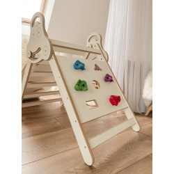 Échelle Pikler Montessori en bois avec toboggan – Naturel — photo 7