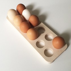 Paulette egg holder - Wooden display for 12 eggs - Photo 1