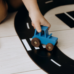 Joseph the small tractor - Blue - Wooden toys