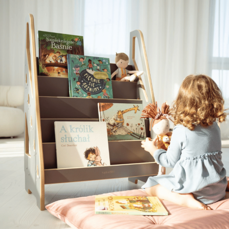 Bibliothèque en Bois Montessori - Mobilier Éducatif et Durable pour Enfants