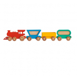 Leo the colored wooden train