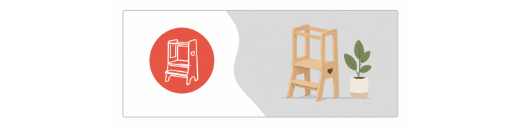 Tour d'observation Montessori en bois : mobilier évolutif pour enfant de 12 mois à 6 ans